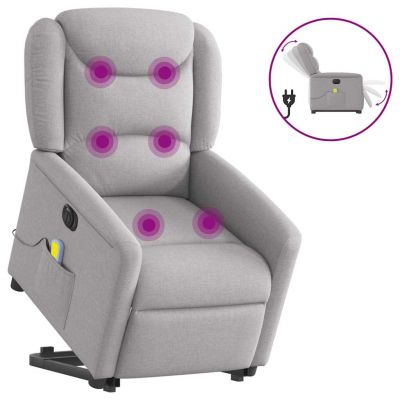 Gossi scaun electric pentru masaj picioare in picioare stofa gri nor