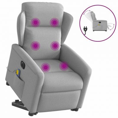 Gossi scaun electric pentru masaj picioare in picioare stofa gri nor