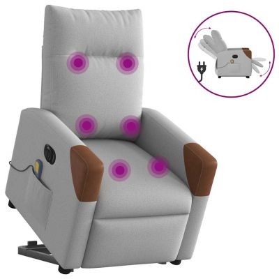 Gossi scaun electric pentru masaj picioare in picioare stofa gri nor