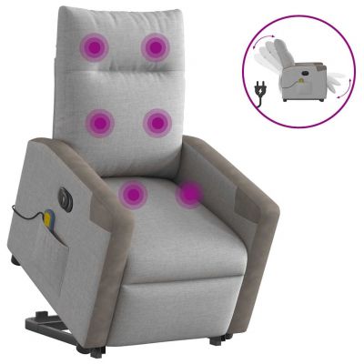 Gossi scaun electric pentru masaj picioare in picioare stofa gri nor