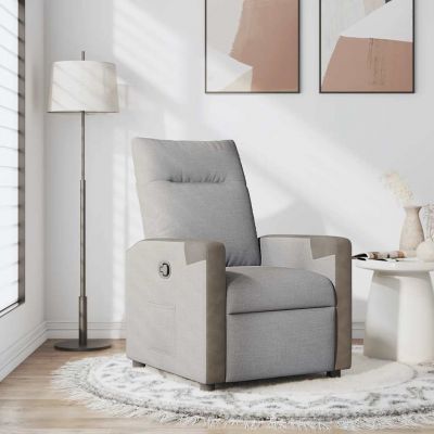 Gossi scaun extensibil din stofa gri nor