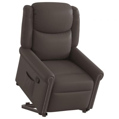 Gossi scaun extensibil in picioare piele artificiala maro stralucitor