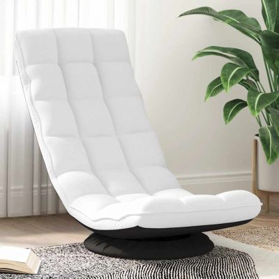 Gossi scaun pivotant cu podea alb 70x51x79 cm tesatura