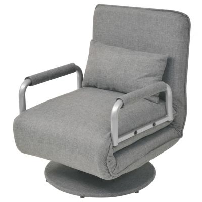Gossi scaun pivotant si canapea extensibila, gri deschis, textil