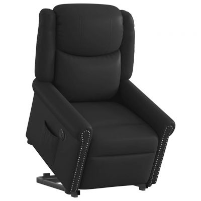 Gossi scaun reclinabil electric pe picioare neagra lucioasa