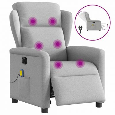 Gossi scaun reclinabil electric pentru masaj cloud grey fabric