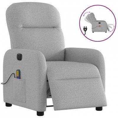 Gossi scaun reclinabil electric pentru masaj cloud grey fabric
