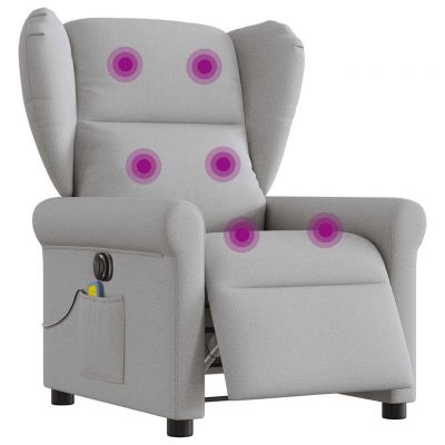 Gossi scaun reclinabil electric pentru masaj cloud grey fabric