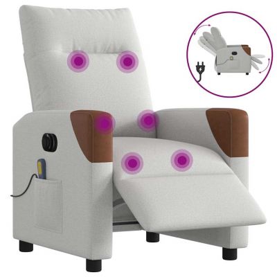 Gossi scaun reclinabil electric pentru masaj cloud grey fabric