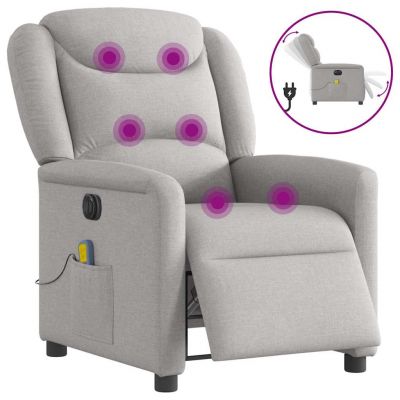 Gossi scaun reclinabil electric pentru masaj cloud grey fabric