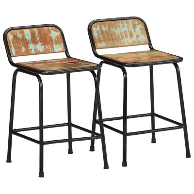 Gossi scaune de bar 2 buc 46x35,5x70 cm lemn masiv recuperat