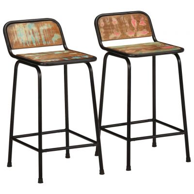 Gossi scaune de bar 2 buc 46x35,5x80 cm lemn masiv recuperat