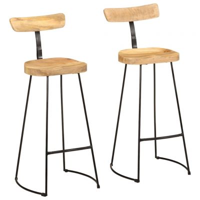 Gossi scaune de bar 2 buc 49x43x103 cm lemn masiv de mango