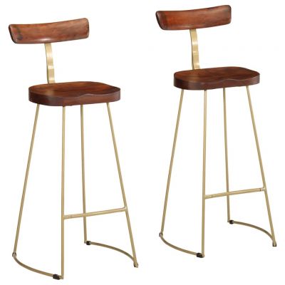 Gossi scaune de bar 2 buc 49x43x103 cm lemn masiv de mango
