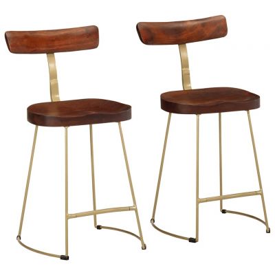 Gossi scaune de bar 2 buc 49x43x79 cm lemn masiv de mango