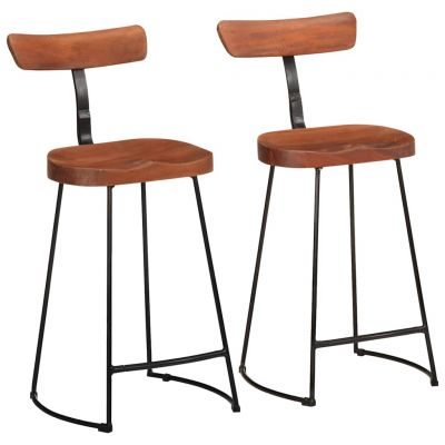 Gossi scaune de bar 2 buc 49x43x88 cm lemn masiv de mango