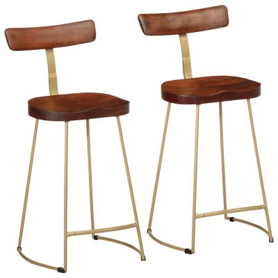 Gossi scaune de bar 2 buc 49x43x88 cm lemn masiv de mango