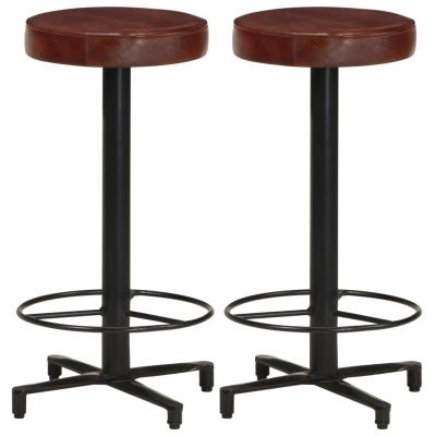 Gossi scaune de bar, 2 buc., 66 cm, piele naturala