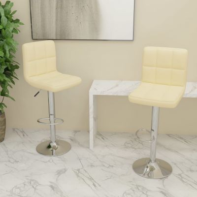 Gossi scaune de bar, 2 buc., crem, material textil