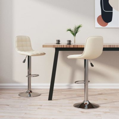 Gossi scaune de bar, 2 buc., crem, material textil