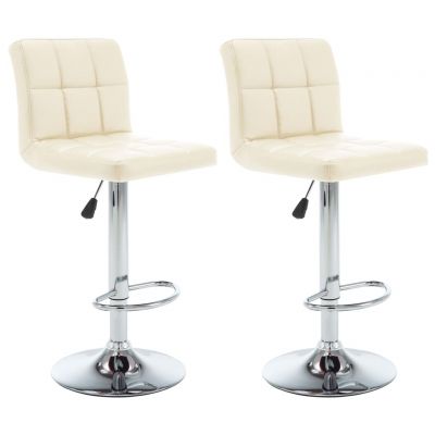 Gossi scaune de bar, 2 buc., crem, piele ecologica