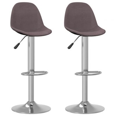 Gossi scaune de bar, 2 buc., gri taupe, material textil