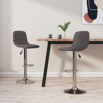 Gossi scaune de bar, 2 buc., gri taupe, material textil