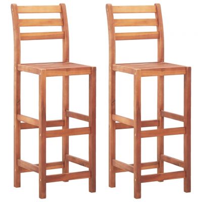 Gossi scaune de bar, 2 buc., lemn masiv de acacia