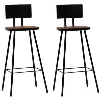 Gossi scaune de bar, 2 buc., lemn masiv reciclat