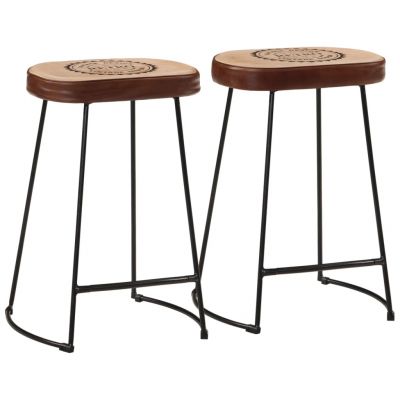 Gossi scaune de bar, 2 buc., maro inchis, 41x29x62 cm