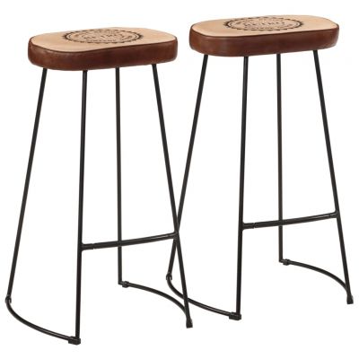 Gossi scaune de bar, 2 buc., maro inchis, 44x37,5x78 cm