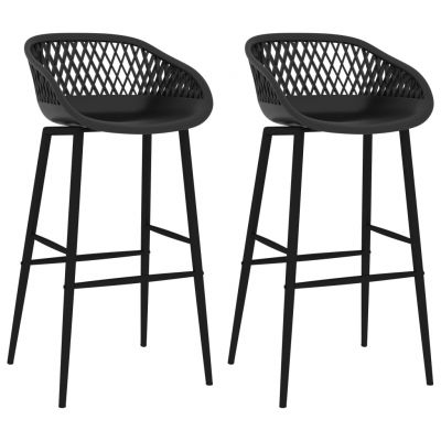 Gossi scaune de bar, 2 buc, negru