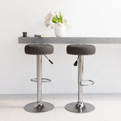 Gossi scaune de bar, 2 buc., negru, material textil
