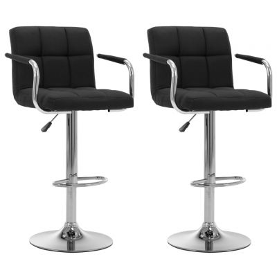 Gossi scaune de bar, 2 buc., negru, material textil