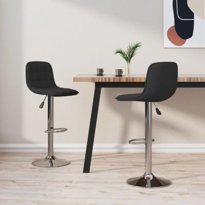 Gossi scaune de bar, 2 buc., negru, material textil
