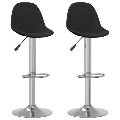 Gossi scaune de bar, 2 buc., negru, material textil