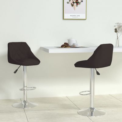 Gossi scaune de bar, 2 buc., negru, piele ecologica