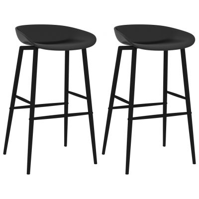 Gossi scaune de bar, 2 buc, negru