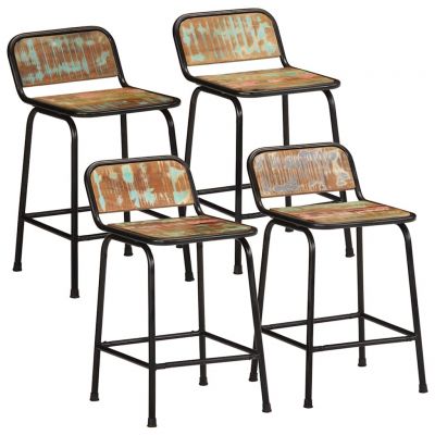 Gossi scaune de bar 4 buc 46x35,5x70 cm lemn masiv recuperat