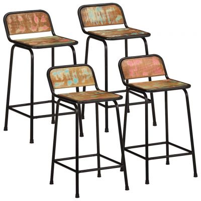 Gossi scaune de bar 4 buc 46x35,5x80 cm lemn masiv recuperat