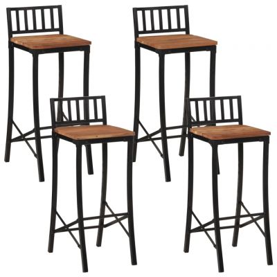 Gossi scaune de bar, 4 buc., lemn masiv de acacia