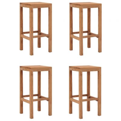 Gossi scaune de bar, 4 buc., lemn masiv de tec