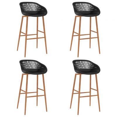 Gossi scaune de bar, 4 buc., negru