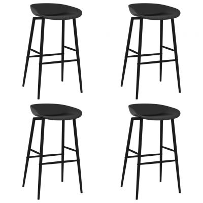 Gossi scaune de bar, 4 buc., negru