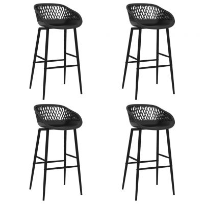 Gossi scaune de bar, 4 buc., negru