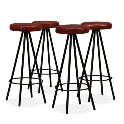 Gossi scaune de bar, 4 buc., piele naturala