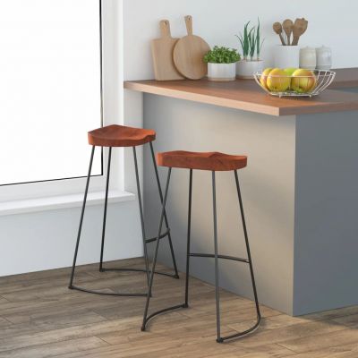 Gossi scaune de bar gavin 2 buc. 50x40x78 cm lemn masiv de mango