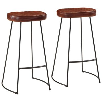 Gossi scaune de bar gavin, 2 buc., maro inchis, 44x37,5x78 cm