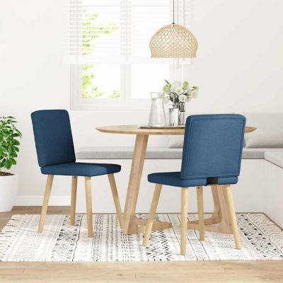 Gossi scaune de bucatarie, 2 buc., albastru, textil