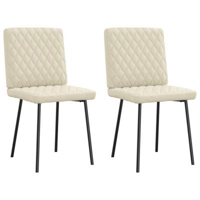 Gossi scaune de bucatarie, 2 buc., crem, piele ecologica